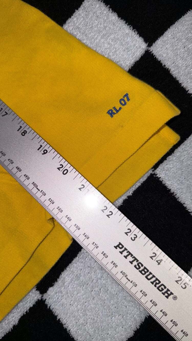 Ralph Lauren The Skinny Polo Yellow Short Sleeve Polo Shirt Women's Medium - Picture 6 of 7